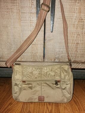 The Sak Esperato Nylon Crossbody Purse Brown Adjustable Strap